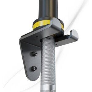 Single Olympic Barbell Hanger,Garage Gym Bar Wall Rack,Holds Under 33mm Bar Size